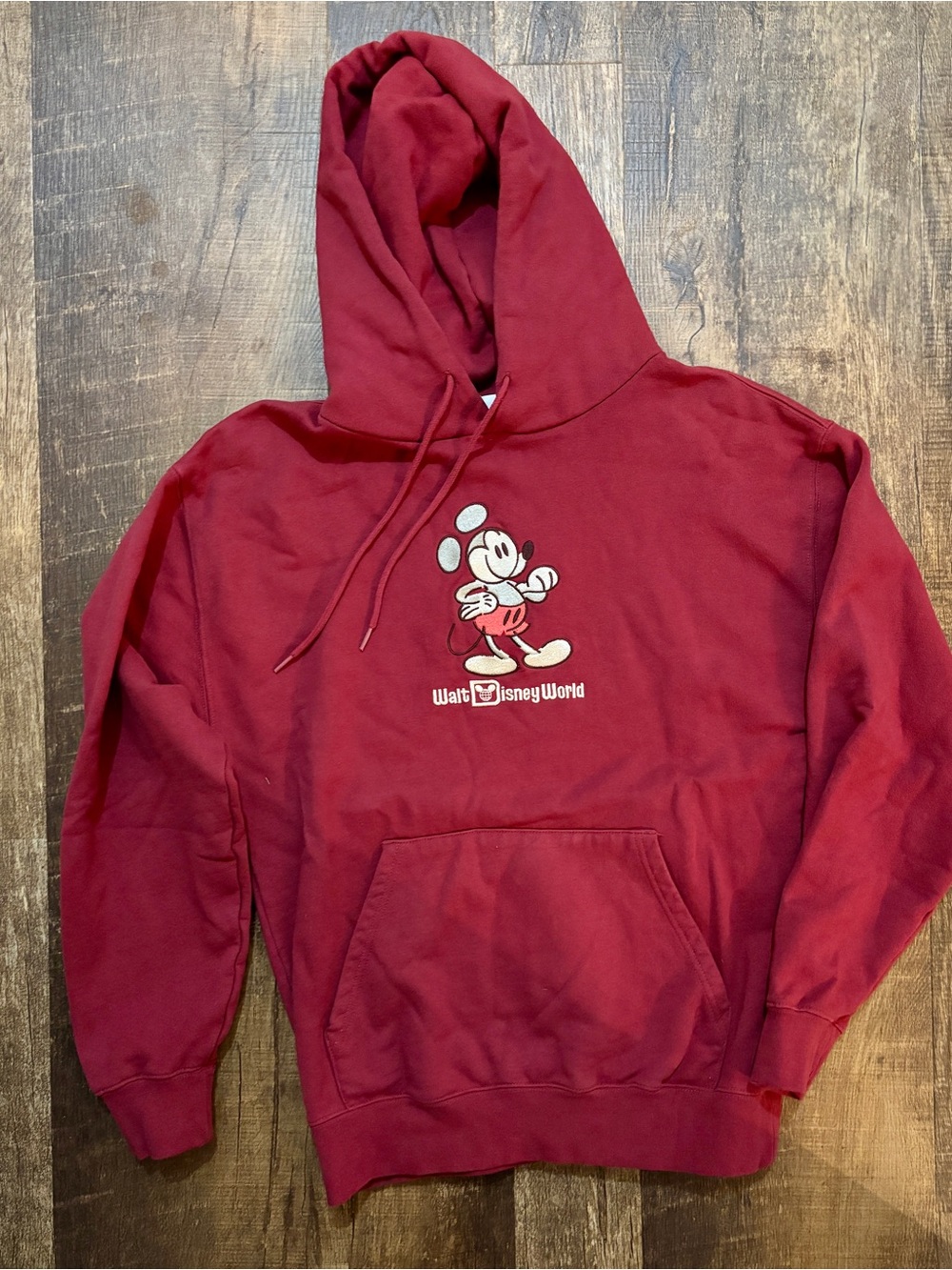 Disney Parks Maroon Mickey Graphic Hoodie